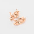 thumbnail image 4 of Aretes Hoja Brillantes Cristales Swarovski Oro Rosa 14K Lam rosa Unitalla, 4 of 7