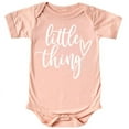 thumbnail image 3 of Little Thing Cursive Mommy & Me Matching Outfits White on Peach Bodysuit Newborn, 3 of 3