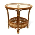 thumbnail image 6 of Wickerix Malibu Handmade Natural Rattan Living Room Set of 2 Rocking Lounge Chairs and Coffee Table, Colonial Color, 6 of 9