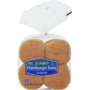 Great Value Jumbo Hamburger Buns, 18 oz, 8 count