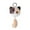 B, variant on Adorable Cartoon Plush Cat Keychain and Tail 6 inches, Faux Cat Tail Keychain, Bag Charm Keychain Accessories for Handbag Purse Car Key Bag