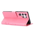 thumbnail image 6 of Designed for Samsung Galaxy S25 Ultra Case, Wrist Strap Flip Kickstand PU Leather Wallet Case Cash Card Slots Holder, Protective Shockproof Pattern Women Cover for Samsung Galaxy S25 Ultra, Pink, 6 of 7