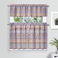 thumbnail image 2 of Kitchen Curtains 36 Inch Short - 3 Panel Set, Rod Pocket Window Curtain, Boho Floral Tribal Style, 100% Polyester for Farmhouse, Kitchen, Cafe, Bedroom, Easy Wash, 2 of 6