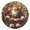 Gold, variant on Christmas Santa Claus and Deers Round Wall Clock Battery Operated Silent Non-Ticking Bedroom Office Kitchen Home School Decor 10"(Black)