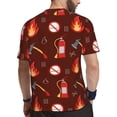 thumbnail image 2 of Wukai Fire Extinguisher Print Men's Short-Sleeved Mesh T-Shirt,Quick-Dry Short Sleeve Workout T-Shirt-X-Small, 2 of 8