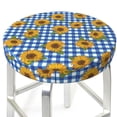 thumbnail image 6 of Goofa Sunflowers Printed Stool Covers Round, Waterproof Round Bar Stool Covers Anti-Slip Round Bar Stool Seat Cover with Elastic Bands Durable -, 6 of 7