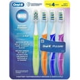 thumbnail image 2 of Oral-B Pulsar Vibrating Bristles, Battery Powered Toothbrushes, Removes Upto 90% of Plaque in Hard to Reach Places, Soft, 4 Pack (Colors May Vary), 2 of 2