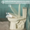 thumbnail image 3 of TICOZE Tall Toilet 17 Inch for Seniors, Extra High Toilet, Comfort Bowl Heigh 17", Two-Piece Single Flush 1.28 GPF, 12 Inch Rough-in, Bone Color, for Small Bathroom, 3 of 9