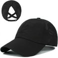 thumbnail image 3 of LAICAIW Womens Criss Cross Ponytail Hat Quick Drying Baseball Cap Sun Hats UV Protection Sport Cap, 3 of 5