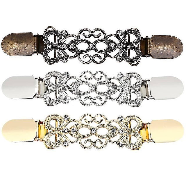 3 Pcs Clips de Cardigan Attrayants Pratiques Chics pour Vêtements Clip de Serrage pour Pull