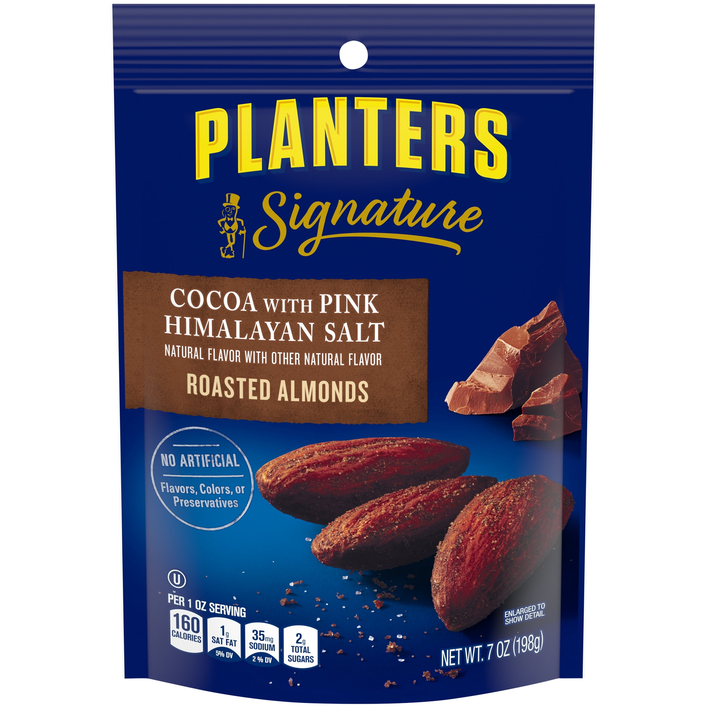 Planters Signature Roasted Almonds With Cocoa and Pink Himalayan Salt