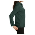 thumbnail image 5 of Womens Silk Touch Long Sleeve Cotton/Polyester Polo Shirt Dark Green 3X-Large, 5 of 6