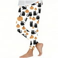thumbnail image 2 of Girls' Halloween Leggings Pumpkin Printed Pants High Waist Stretchy Leggings for Girls 3-7Y, 2 of 6