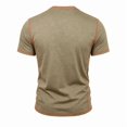 thumbnail image 5 of JULMCOMO T Shirts for Men Crew Neck Short Sleeve Regular Fit Contrast Seam Stitching Summer Shirt Casual Classic Tees Khaki M, 5 of 7