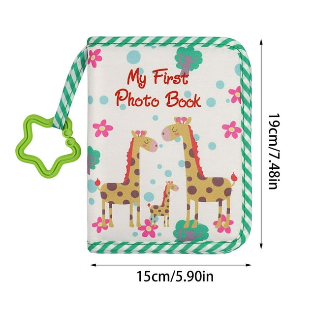 Kyusrd Babies Photo Album Babies First Photo Album Cloth Photo Book Giraffe Family First Year Photo Book Album First Year Album for Family Newborn