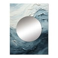 thumbnail image 2 of Designart "Simplistic Black and Blue Wave Design II" Coastal Mirror Wall Decor - Coastal Blue Coastal Large Mirror For Wall Art Decor - 32" x 24" Inch, 2 of 5