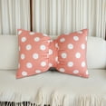 thumbnail image 7 of Bow Shaped Throw Pillow White Polka Dot Bow Pillow Cushion Soft Bowknot Decorative Pillows Cute Lumbar Pillow Detachable Pillow For Sofa Couch Bed Living Room Bedroom Office 19.6x13 Inches, 7 of 7