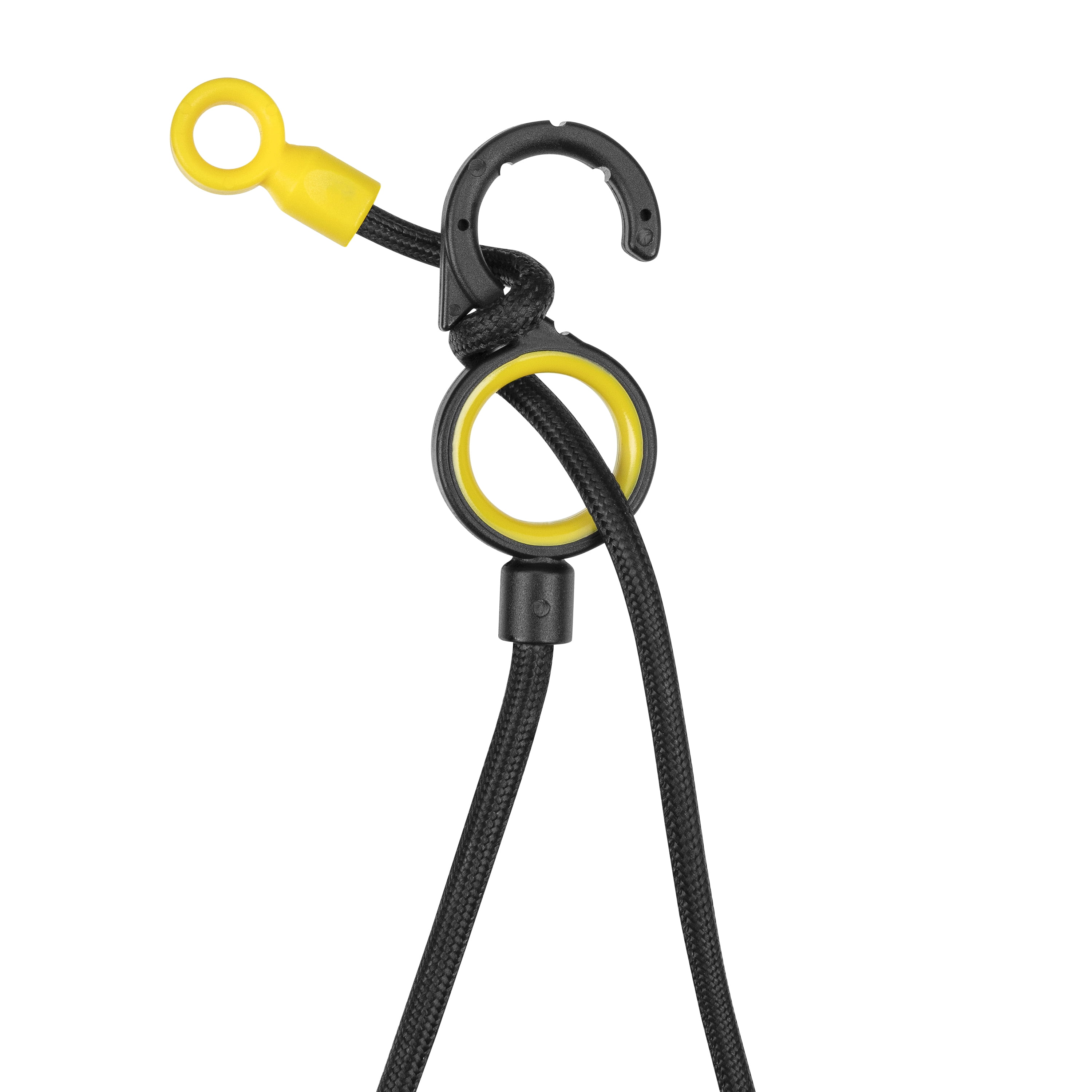 (2 pack) SmartStraps Twisted Goat Hook & Hold Ties, 6 ft, Reusable Bendable Steel with S-Hook, 2-Pack, Yellow