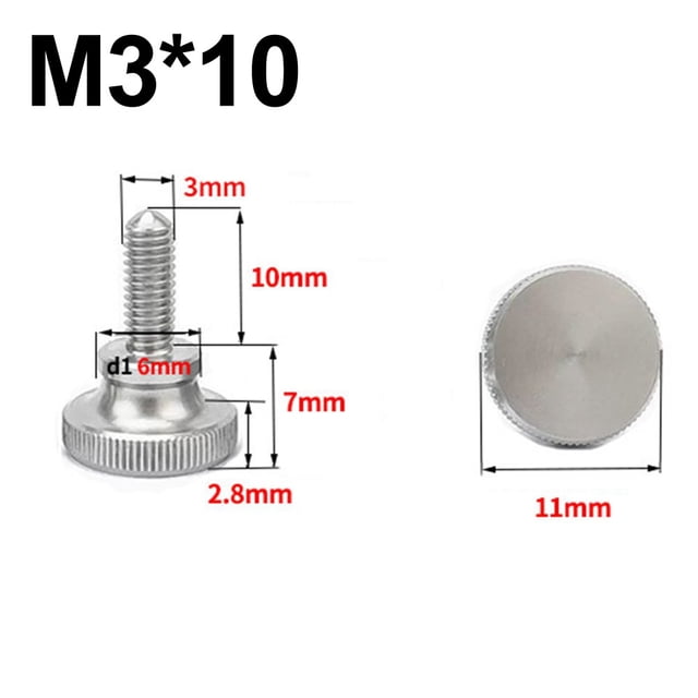 4 Pcs M3 Gb834 Acier Inoxydable 304, Serrure à Main, Vis à Pouce