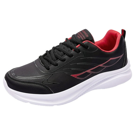 GHSOHS Mens Shoes Casual Sneakers for Men Classic Basketball Shoes Men's Fashion Sneakers Shoes New Pattern Simple Lace up Thick Sole Comfortable Non Slip Shoes Sports Running Shoes Size 41