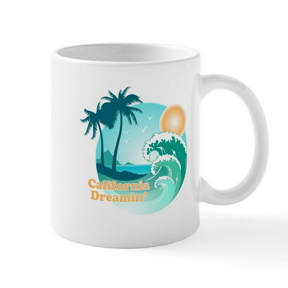 CafePress - California Dreamin - 11 oz Ceramic Mug - Novelty Coffee Tea Cup