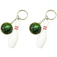 thumbnail image 2 of Naierhg 2Pcss Mini Simulation Bowling Ball Keychain Bag Pendant Car Key Ring Accessories, 2 of 8