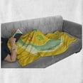 thumbnail image 6 of Autism Soft Flannel Fleece Throw Blanket, Side Head Silhouette in a Circle with Clouds and Puzzle Pieces Mental Condition, Cozy Plush for Indoor and Outdoor Use, 50" x 70", Multicolor, by Ambesonne, 6 of 6