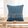 thumbnail image 1 of Housse de Coussin Macramé en Coton Boho Housse de Coussin Décorative Bleue 45x45cm, 1 of 8