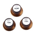 thumbnail image 4 of FRCOLOR 3 Pcs Bass Guitar Ct Guitar Knob Guitar Control Knob M Brown, 4 of 8