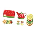 thumbnail image 1 of Juego de té pequeño para niña, juego de fiesta de té, juego de rol, juguete para juego de imitación, juego de tazas de tetera para niños de 3, 4, 5 y Rojo, 1 of 8
