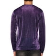 thumbnail image 3 of INSPIRE CHIC Mesh Sheer T-Shirt for Men's Long Sleeves Club Party Tee Tops, 3 of 5