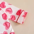thumbnail image 6 of Jamsmile Toddler Girls Outfits Sets Long Sleeve Heart Print Loungewear Soft Sleepwear 2 Piece Kids Girls Nightwear Home Clothes, 6 of 9