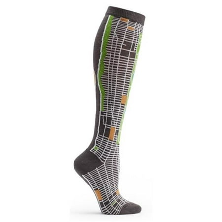 NYC Map Knee High Sock - Charcoal, One Size