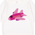 thumbnail image 3 of Inktastic Girls Pink Airplane Pilot Toddler Sweatshirt, 3 of 4
