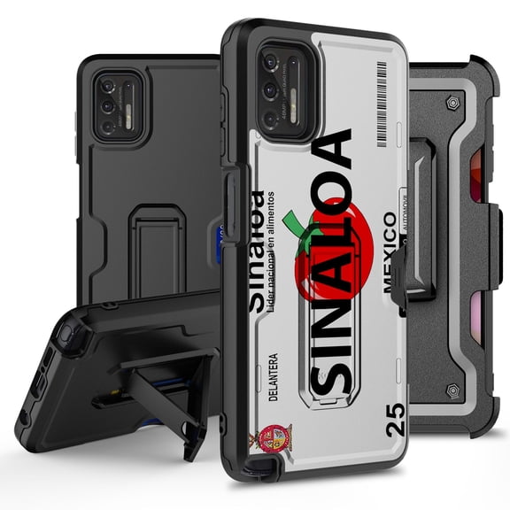 ANJ  Rugged Hybrid Shockproof Case w/Kickstand   Holster Clip Card Slot Cover for Motorola Moto G Stylus (2021 Release) - Sinaloa