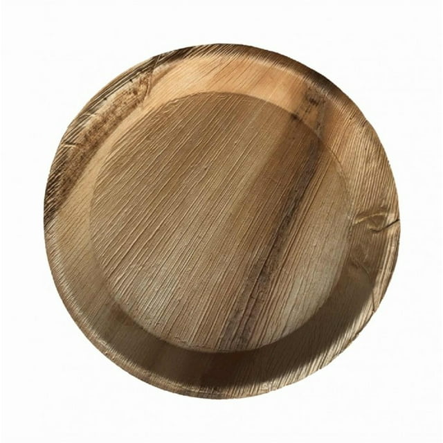 Assiette à Tarte Ronde Profonde/plateau de Feuilles de Palmier Bio Mart Areca/naturel, Écologique, Robuste, Réutilisable, Compostable Biodégradable pour Cour Arrière, Fourniture Jetable/fête à Thème, Mariage/lot de 10, 50 Ou 100