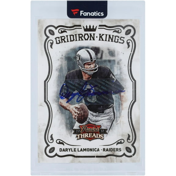 Daryle Lamonica Oakland Raiders Autographed 2010 Panini Threads Gridiron Kings #9 #4/50 Card - Fanatics Authentic Certified