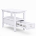 thumbnail image 3 of Trent Home Solid Wood 14" W Rectangle Transitional Narrow Side Table in White, 3 of 7
