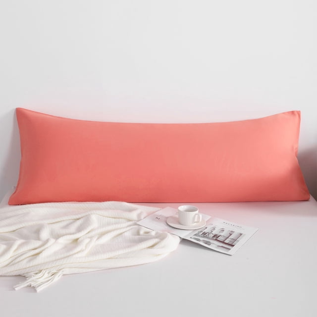 Mashaouyo Clearance Brushed Microfiber Body Pillow Cover Soft and Cozy Full Body Pillowcase for Adults 20 X 54 Khaki (Not Include Body Pillow)