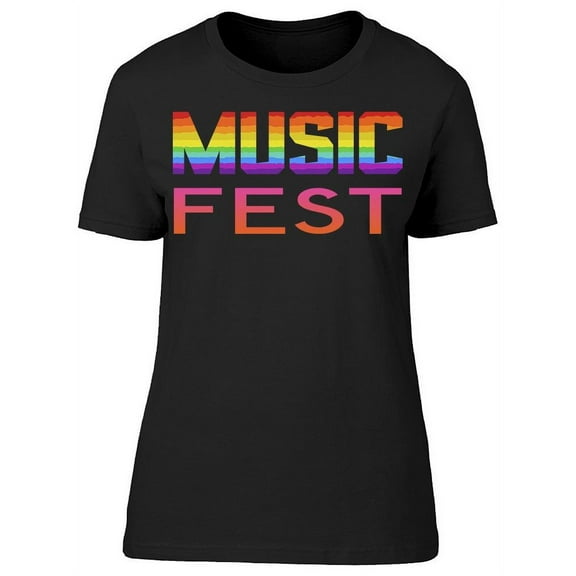 Music Fest, Rainbow T-Shirt Women -Image by Shutterstock, Female Small