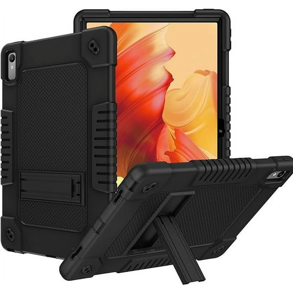 for Lenovo Tab P11 2nd Gen Case 11.5" TB350FU / TB350XU 2023 Hybrid Shockproof Protective Case Hard Shell Built in Kickstand Shoulder Strap for 11.5 inch Lenovo Tab P11 Gen 2 (Black)