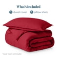 thumbnail image 3 of Bare Home Luxury Duvet Cover and Sham Set - Premium 1800 Collection - Ultra-Soft - Twin/Twin-XL, Red, 2-Pieces, 3 of 10