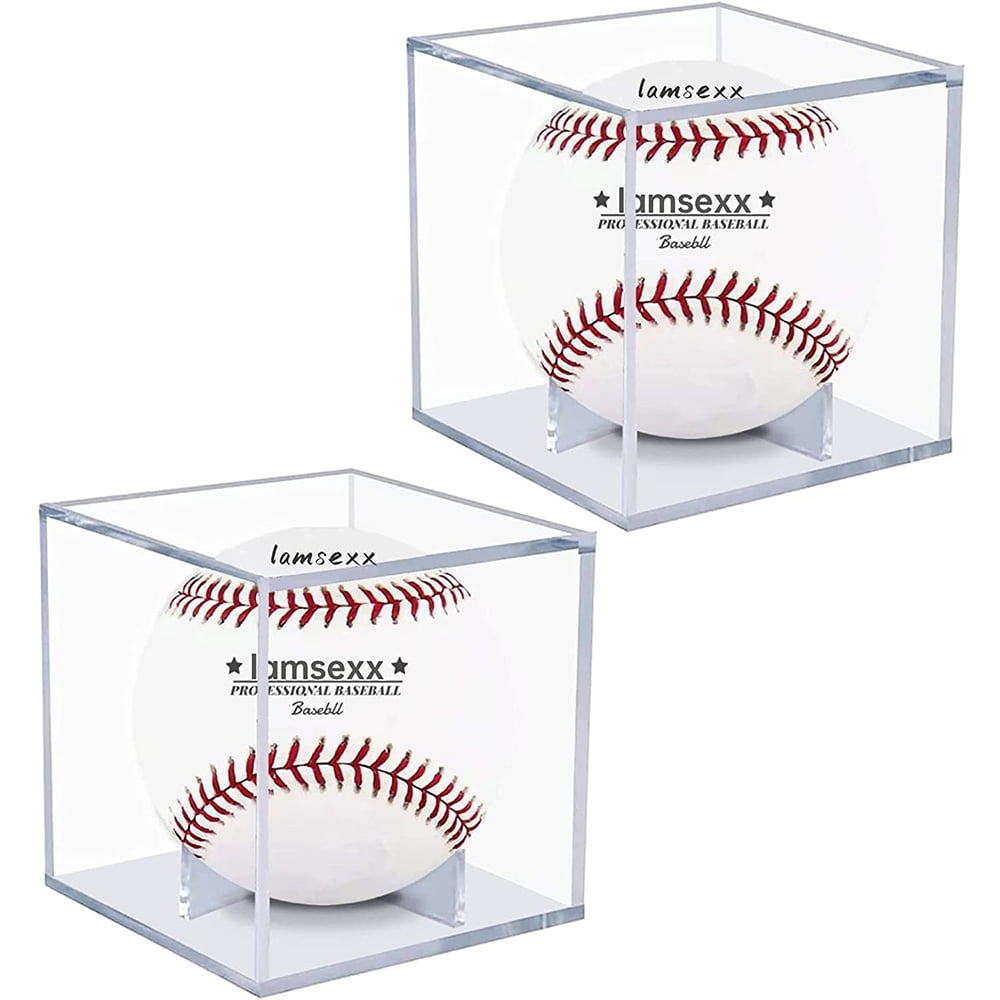 Acrylic Baseball Display Case Tennis Ball Care Cube Box Holder UV Protection 