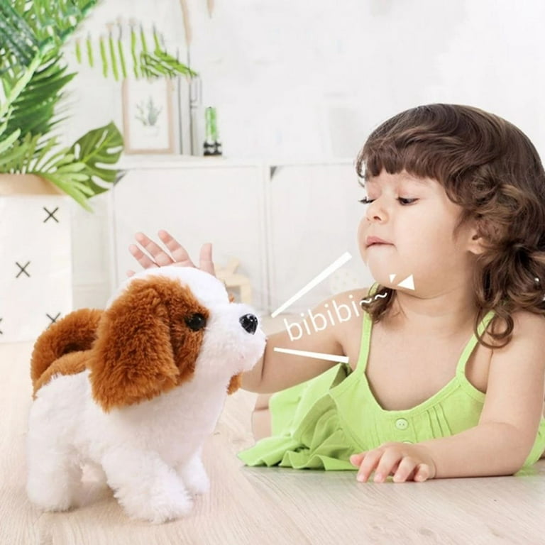 Intelligent Electric Plush Toy Walking Barking Dog Teddy Corgi Dog Rabbit  Tail Wagging Ass Shaking Toys For Children Interesting
