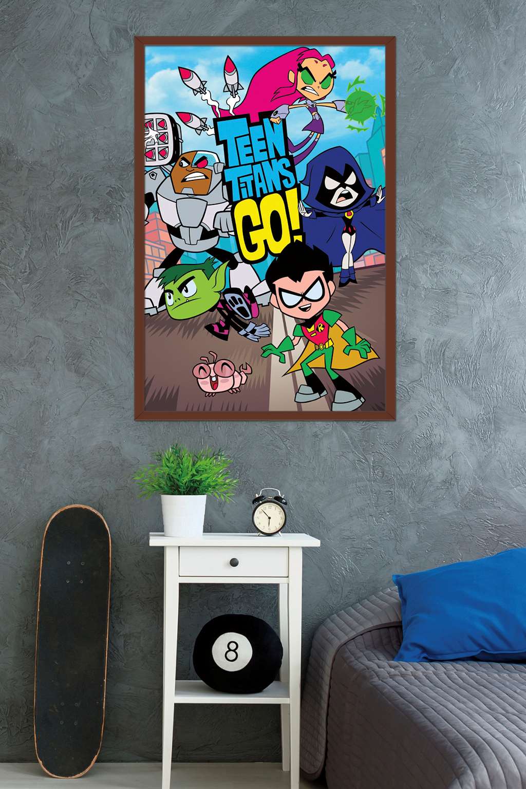 DC Comics TV - Teen Titans Go! - Group Wall Poster, 22.375" x 34", Framed