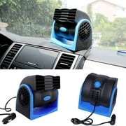 SPRING PARK Car Vehicle 12V Mini Bladeless Air Conditioning Low Noise Summer Cooling Air Fan color Blue