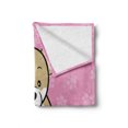 thumbnail image 2 of Chihuahua Soft Flannel Fleece Throw Blanket, Nursery Themed Cartoon Illustration of Dog, Cozy Plush for Indoor and Outdoor Use, 50" x 60", Camel Baby Pink, by Ambesonne, 2 of 6