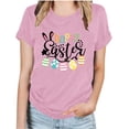 thumbnail image 1 of RKSTN Hauts pour Femmes 2024 Été Décontracté Ample Grande Taille Imprimé Graphique Lapin de Pâques Blouse Mode Col Rond Manches Courtes T-shirt, 1 of 4