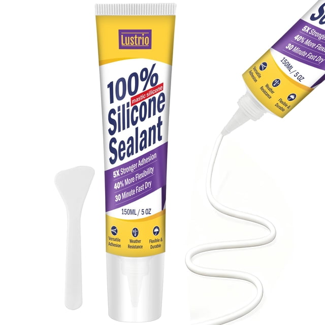 Sellador de silicona LUSTRIO 150 ml impermeable y flexible