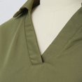 thumbnail image 6 of Women Summer V Neck Loose Short Sleeve Top Shirt With Pants Casual Large Size 2 Piece Set With Pockets Interview Pants Suits for Women Suits for Wedding Womens Suite Dress Pant Suits for Women for, 6 of 8